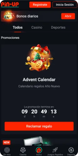 Pin-Up Casino Sección de Bonificaciones