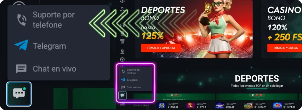 Pin up casino Secciones de asistencia