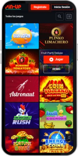 Pinup casino Ve a la seccion de juegos